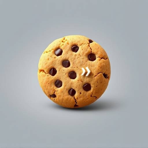 Um cookie digital com um s√≠mbolo de rastreamento.